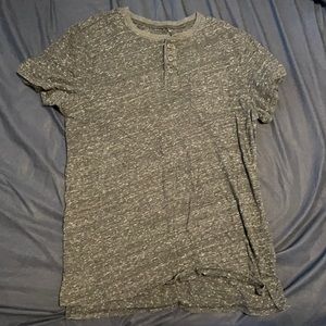 Men’s Peppered Black Henley T-Shirt